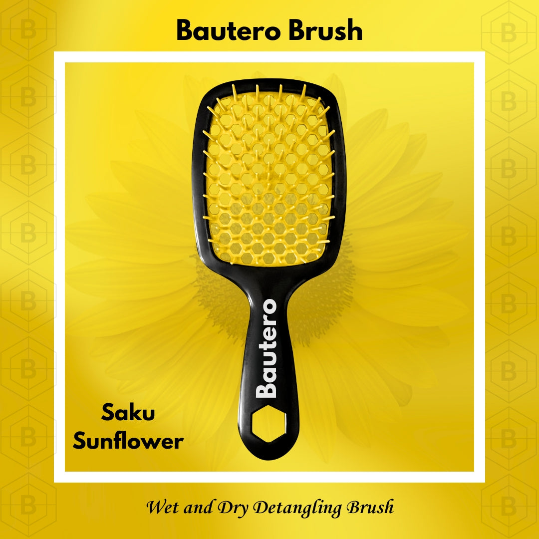 bautero-brush-in-saku-sunflower-yellow detangling-curly-hair